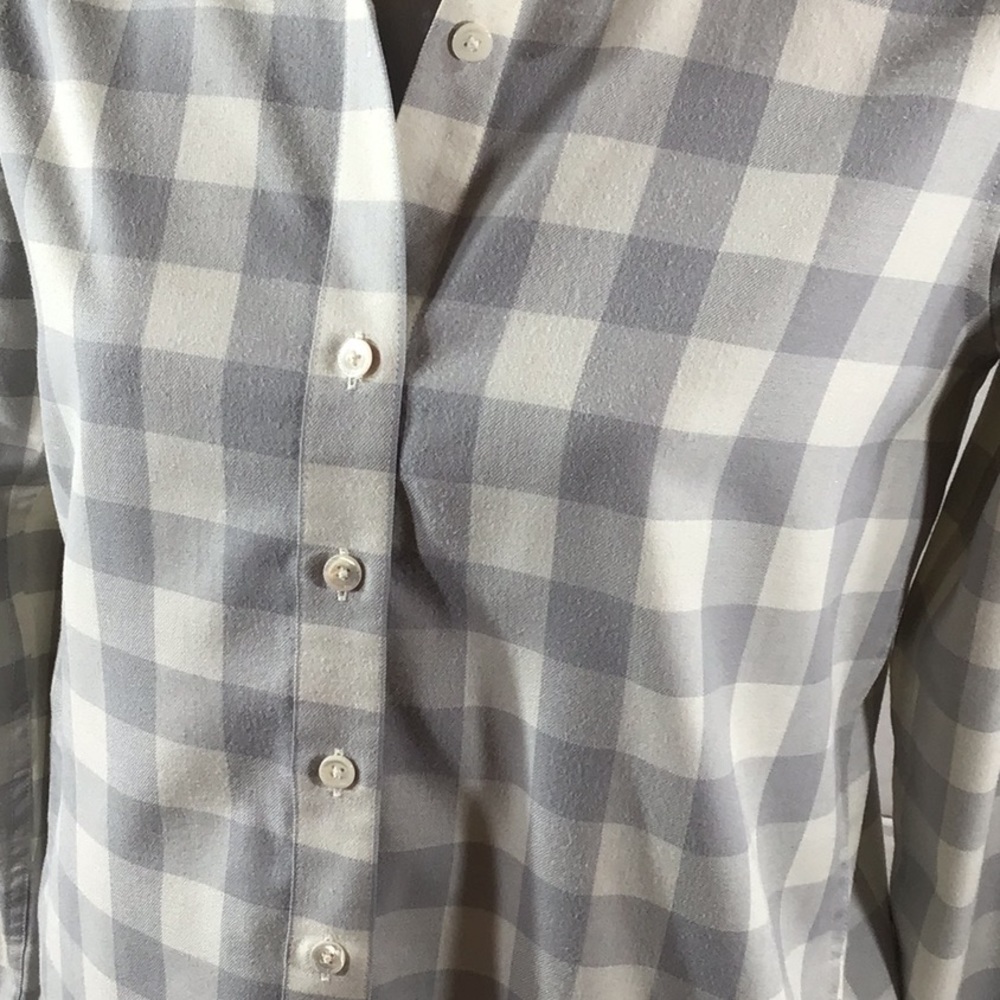 Vineyard Vines Gray Block Checkered Button Front … - image 3